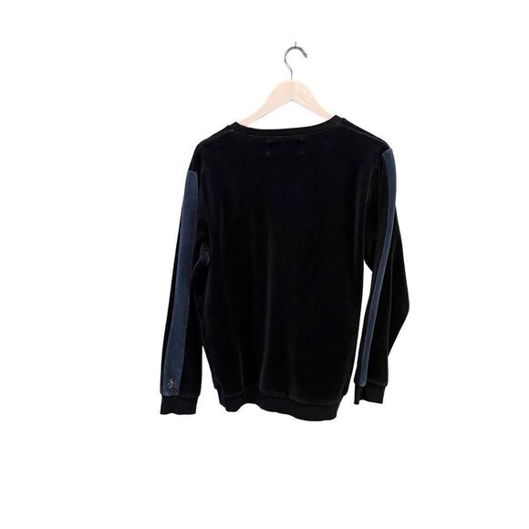 Original Penguin black velour  pullover crewneck - M - Picture 8 of 8